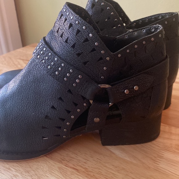 Vince Camuto Studded Biker Buckle Calley Booties - Picture 2 of 15